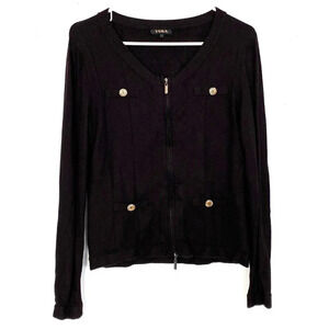 Yuka Paris Zip Up Cardigan Sweater Medium Women’s
